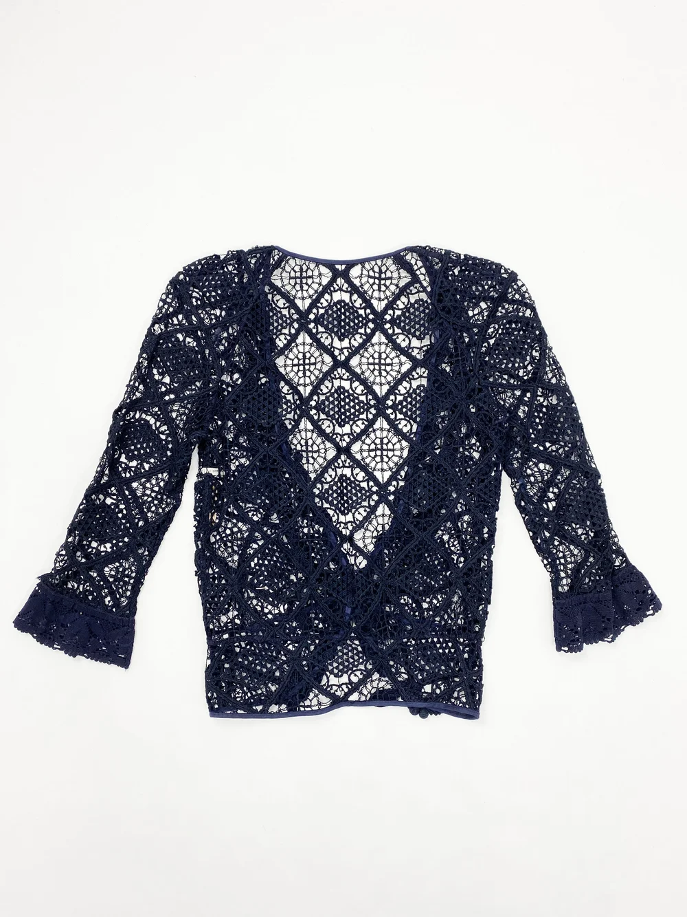 Chloe F/W 1999 navy lace top — JAMES VELORIA